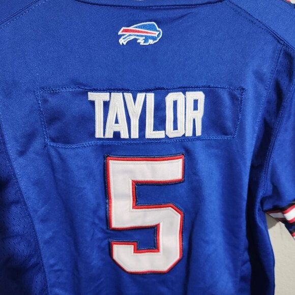 NFL Buffalo Bills Taylor 5 Blue boys XL Jersey By Nike flaw cropped - Picture 12 of 16